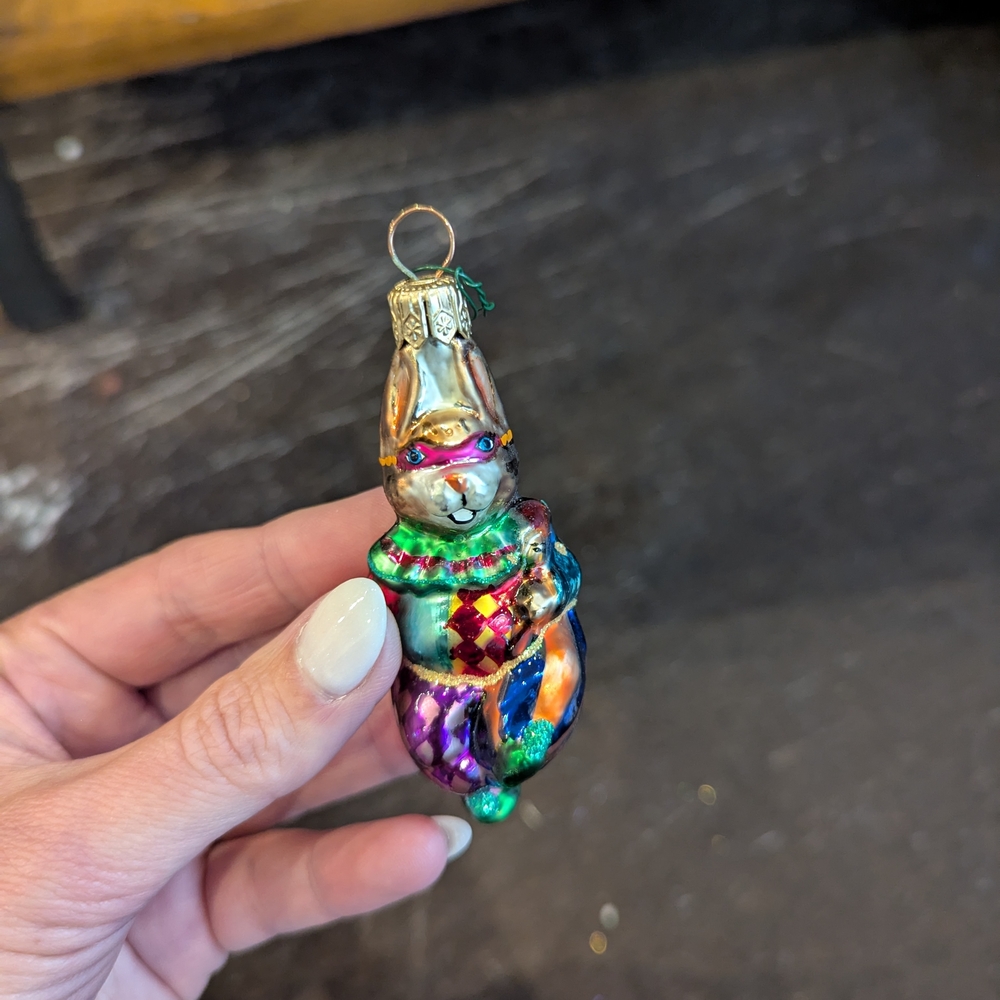 Christopher Radko Multicolor Bunny Ornament